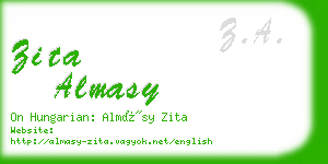 zita almasy business card
